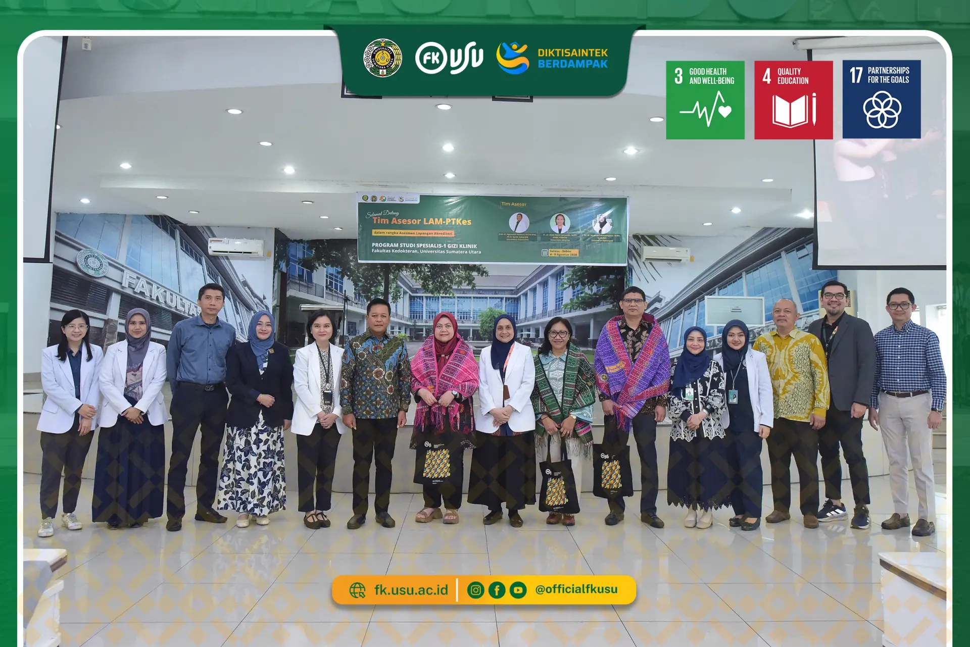 Field Assessment for the Accreditation of the Specialist Program in Clinical Nutrition at FK USU Officially Begins